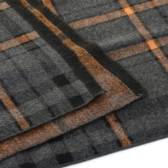 Mens Winter Warm Long Soft Scarf Plaid Tassel Scarf for Men Soft Classic Scarves - Picture 5 of 7